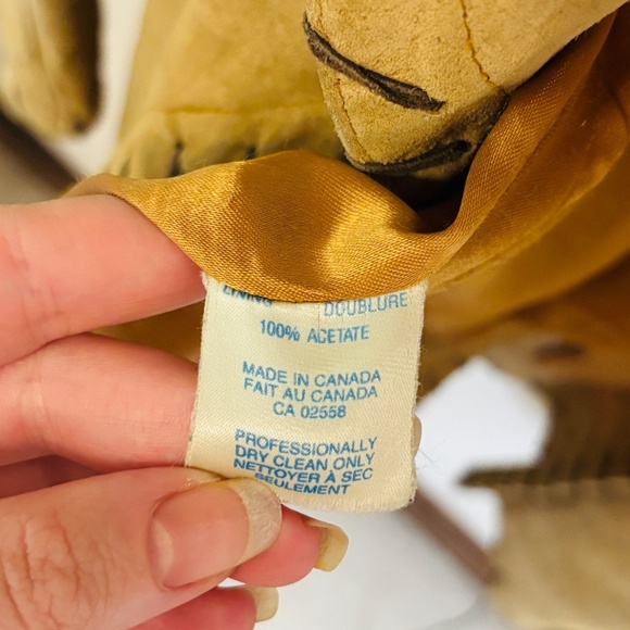 Danier 1970s Vintage Genuine Suede Brown Western Style Cowboy Coat SZ Medium - Picture 16 of 16